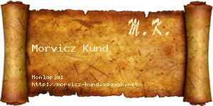Morvicz Kund névjegykártya